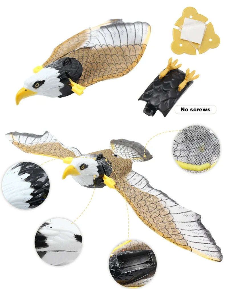Simulated Bird Interactive Cat Toy Electric Hanging Eagle Flying Bird Cat Playing Electric Eagle Grabbing Rope Playful Pet Toy