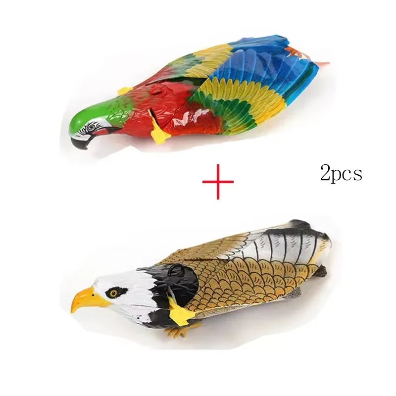 Simulated Bird Interactive Cat Toy Electric Hanging Eagle Flying Bird Cat Playing Electric Eagle Grabbing Rope Playful Pet Toy
