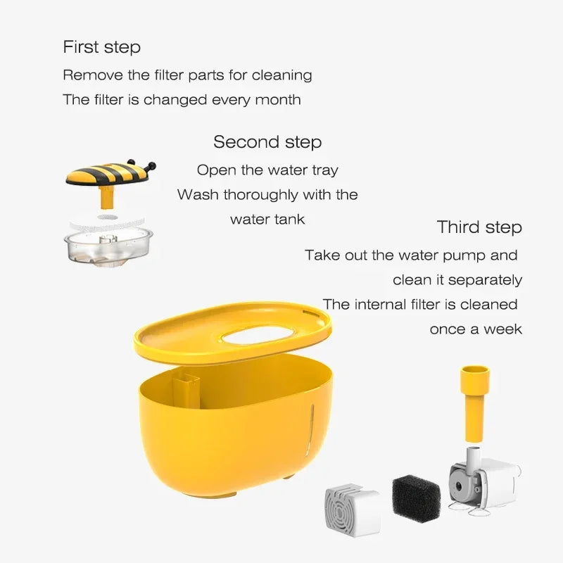 2L Cat Water Fountain Auto Filter USB Electric Mute Drinker Bowl Recirculate Filtring Drinker for Cats Dog Pet Water Dispenser