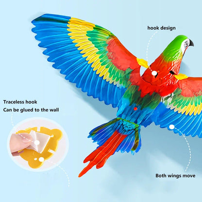 Simulated Bird Interactive Cat Toy Electric Hanging Eagle Flying Bird Cat Playing Electric Eagle Grabbing Rope Playful Pet Toy